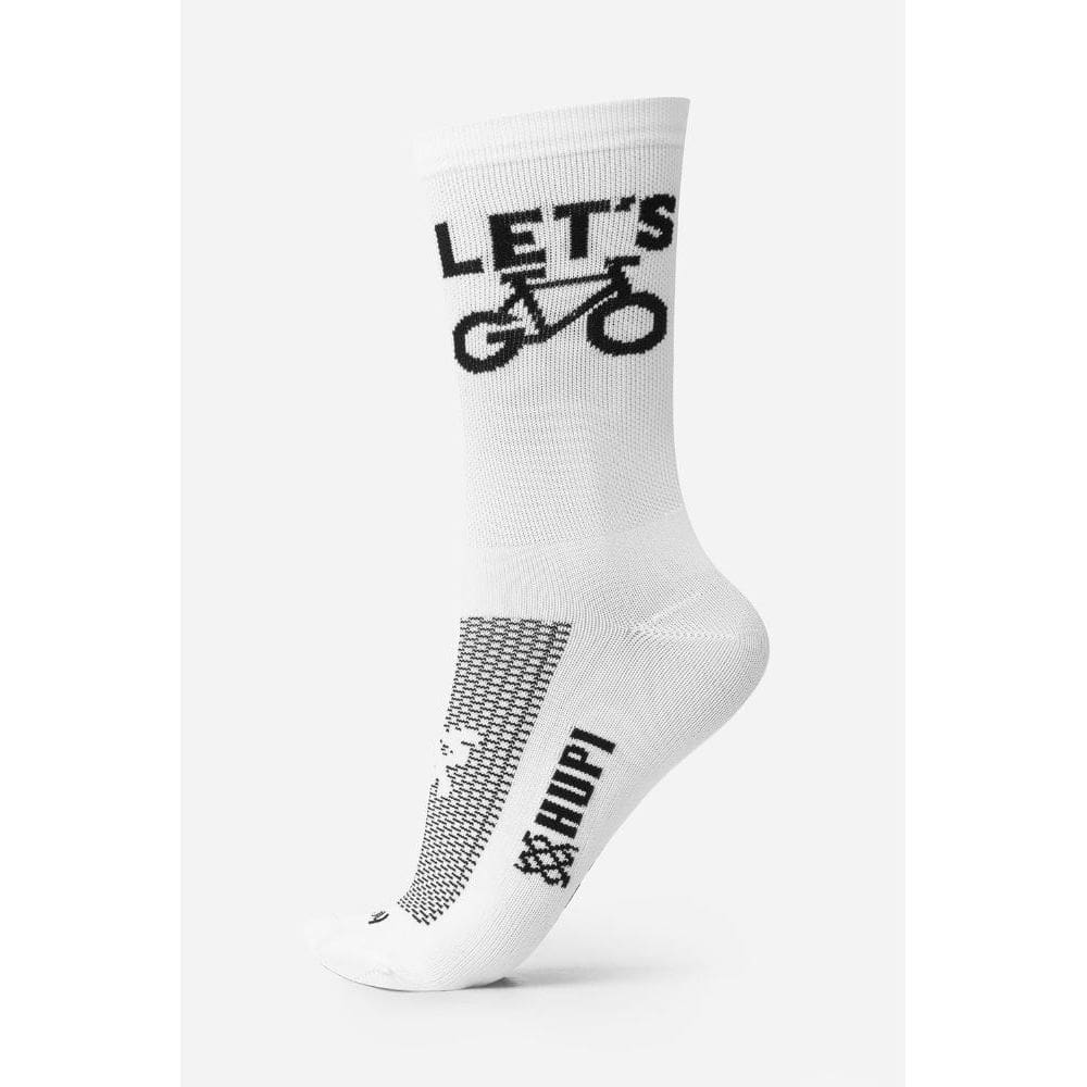 Meia HUPI Let´s Bike Branco