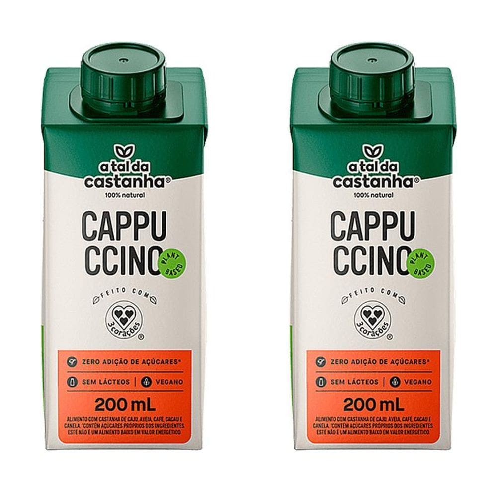 Kit 2X: Bebida Vegetal Cappuccino A Tal Da Castanha E 3