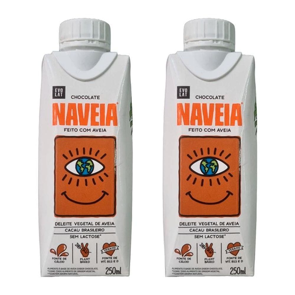 Kit 2X: Bebida Vegetal De Aveia Chocolate Naveia 250Ml