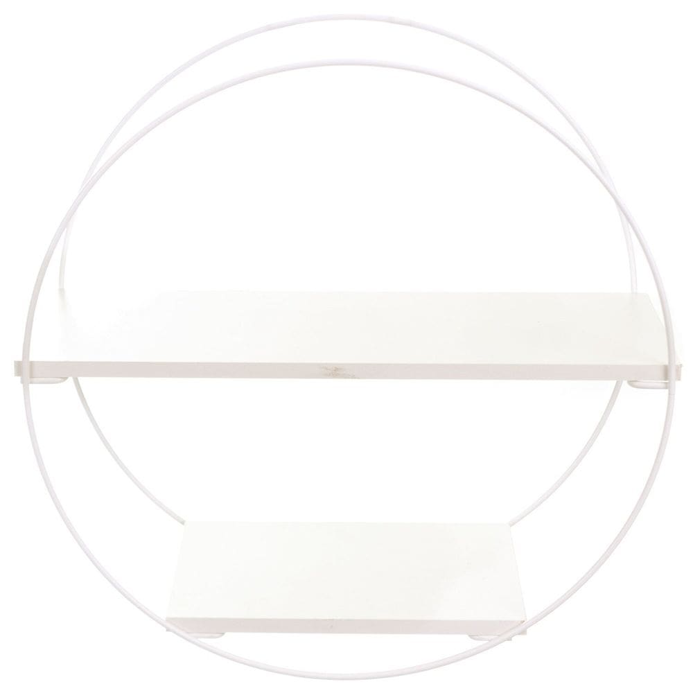 Prateleira Decorativa Geometrica Circular Branco