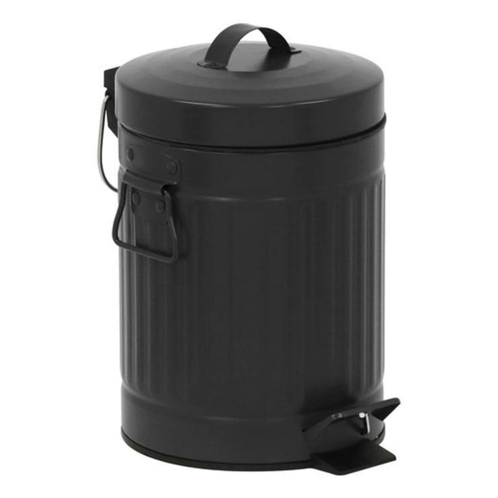 Lixeira Para Banheiro Com Pedal 3L Preta - Sensea