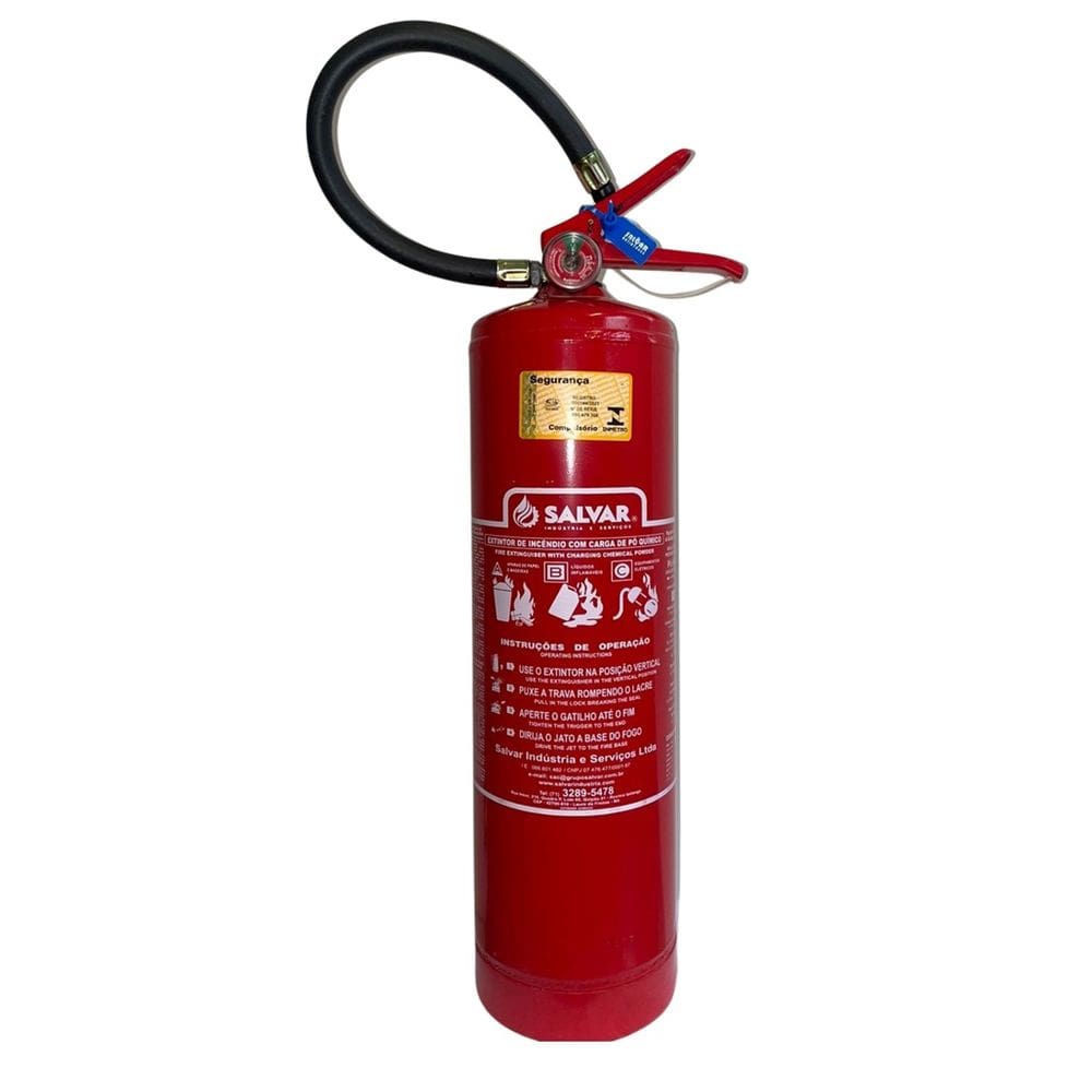 Extintor de Incêndio ABC 6 Kg + Suporte e Placa de Sinalização