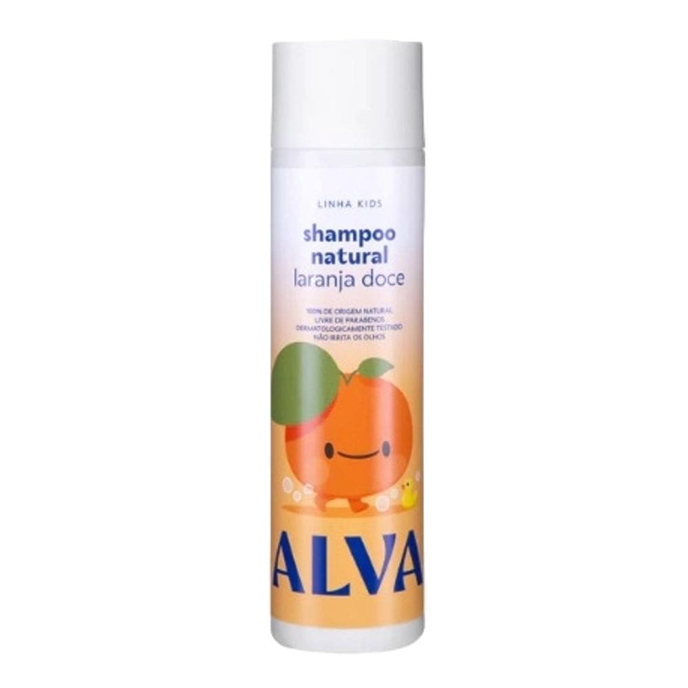 Shampoo Vegano Infantil Laranja Doce E Baunilha Alva 250Ml