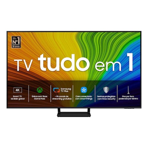 imagem-Samsung Smart TV 75 polegadas QLED 4K 75Q70D 2024, Tecnologia de Pontos Quânticos, Processador com AI, Painel até 120Hz, Design AirSlim