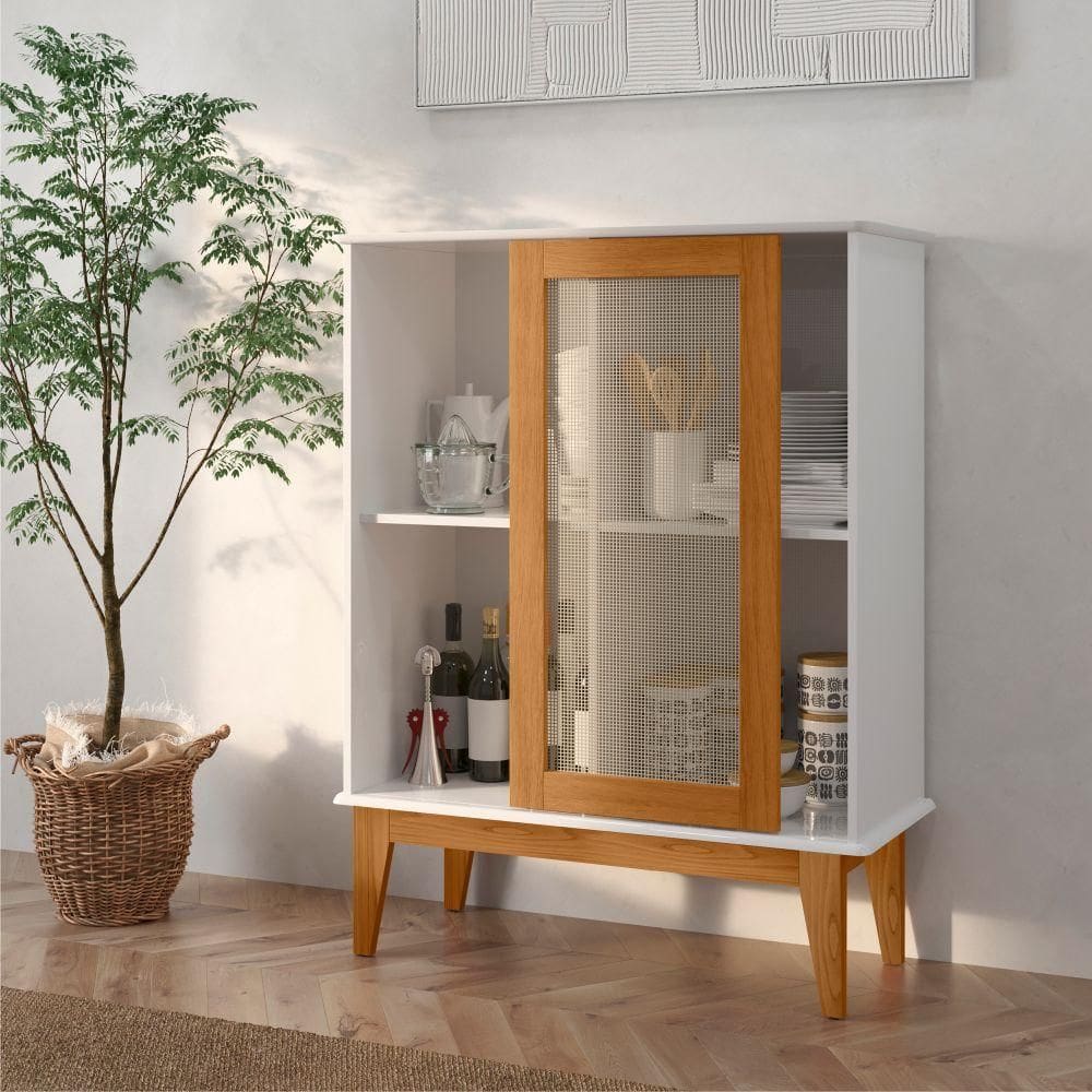 Armário 1 Porta Figaro Branco Nature