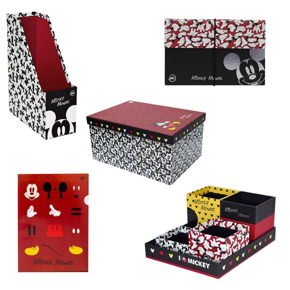 Kit Papelaria Mickey Organizador Escritório
