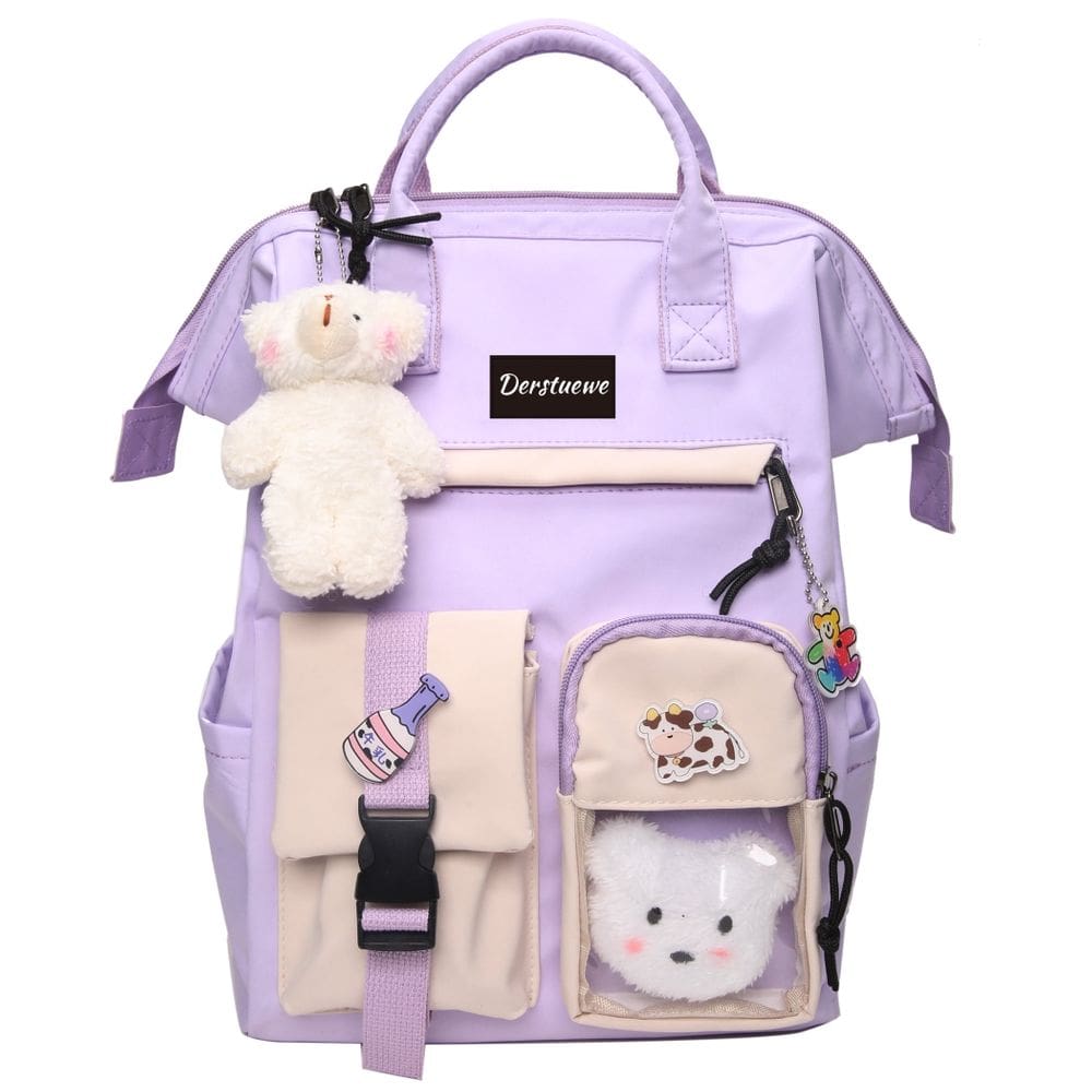 Mochila Clip Bear, acessório para meninas, roxo, impermeável