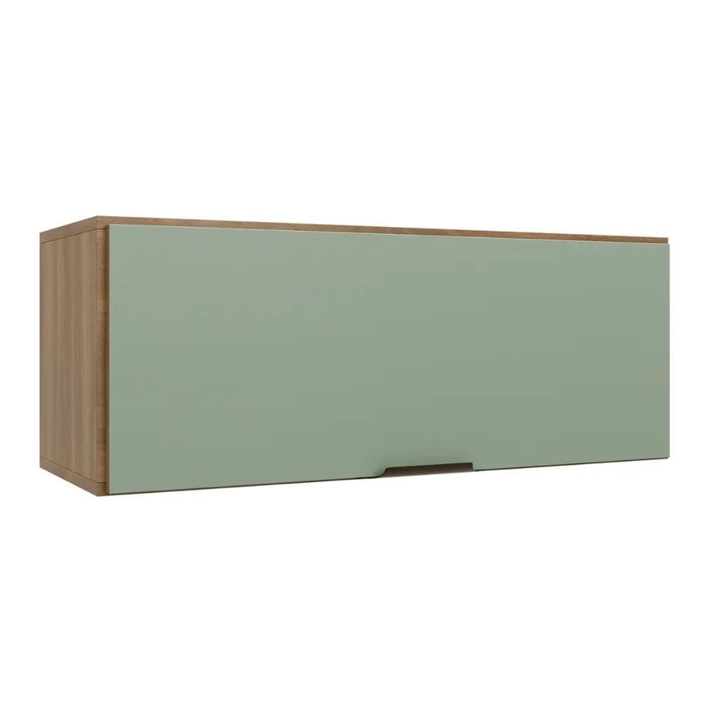 Armário de Geladeira 80cm Paris Nogal e Verde Mar Batrol