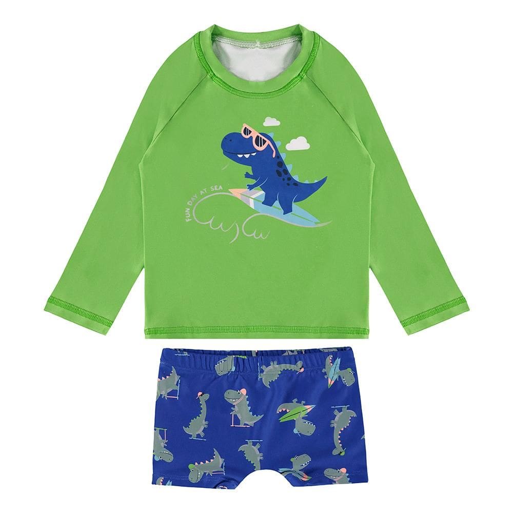 Conjunto Malwee Kids Praia Malha Uv50+ Estampado Dino Ref:1000120539 4/8 Menino