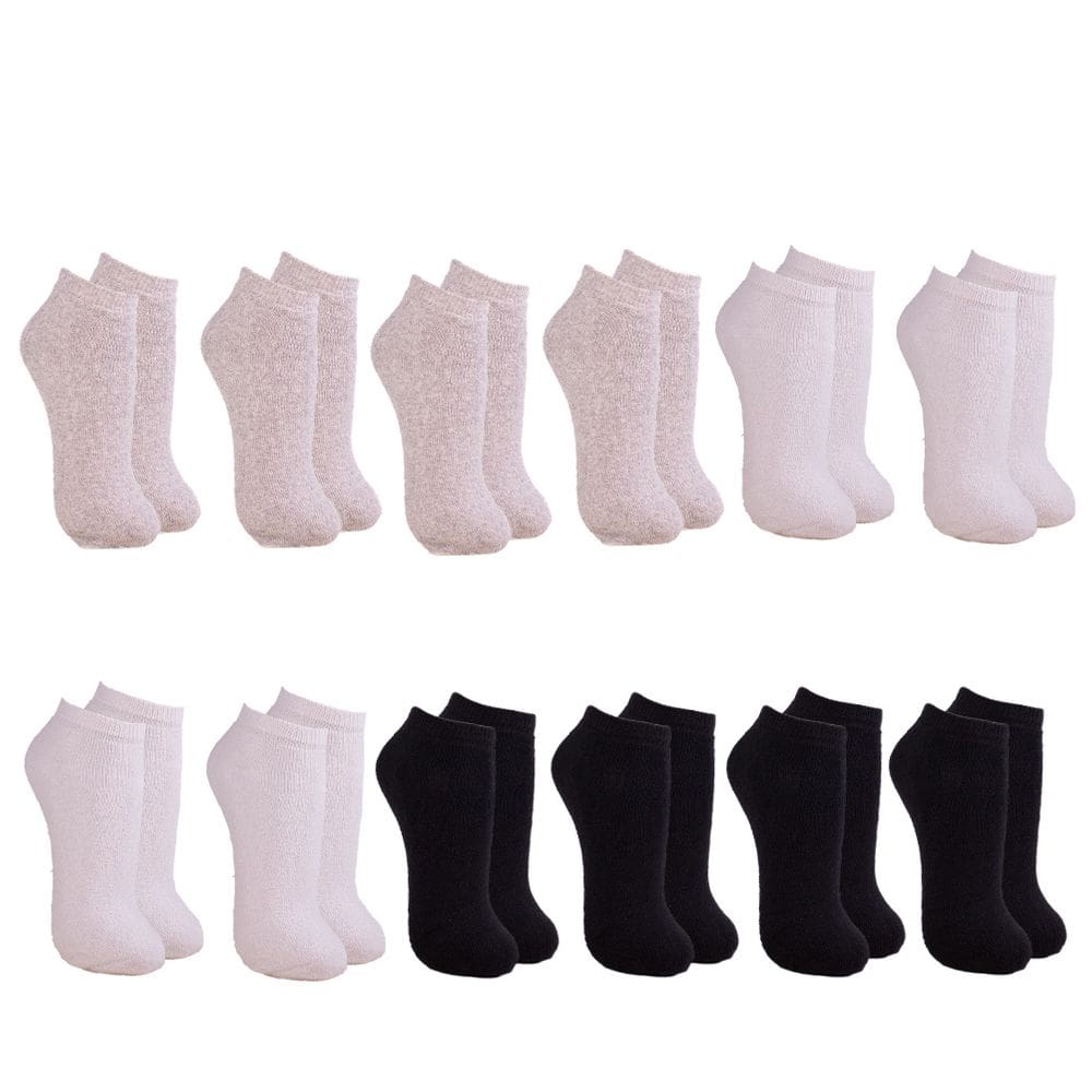 12 Meias Sapatilha Esportiva Masculina Fitness - 38/44
