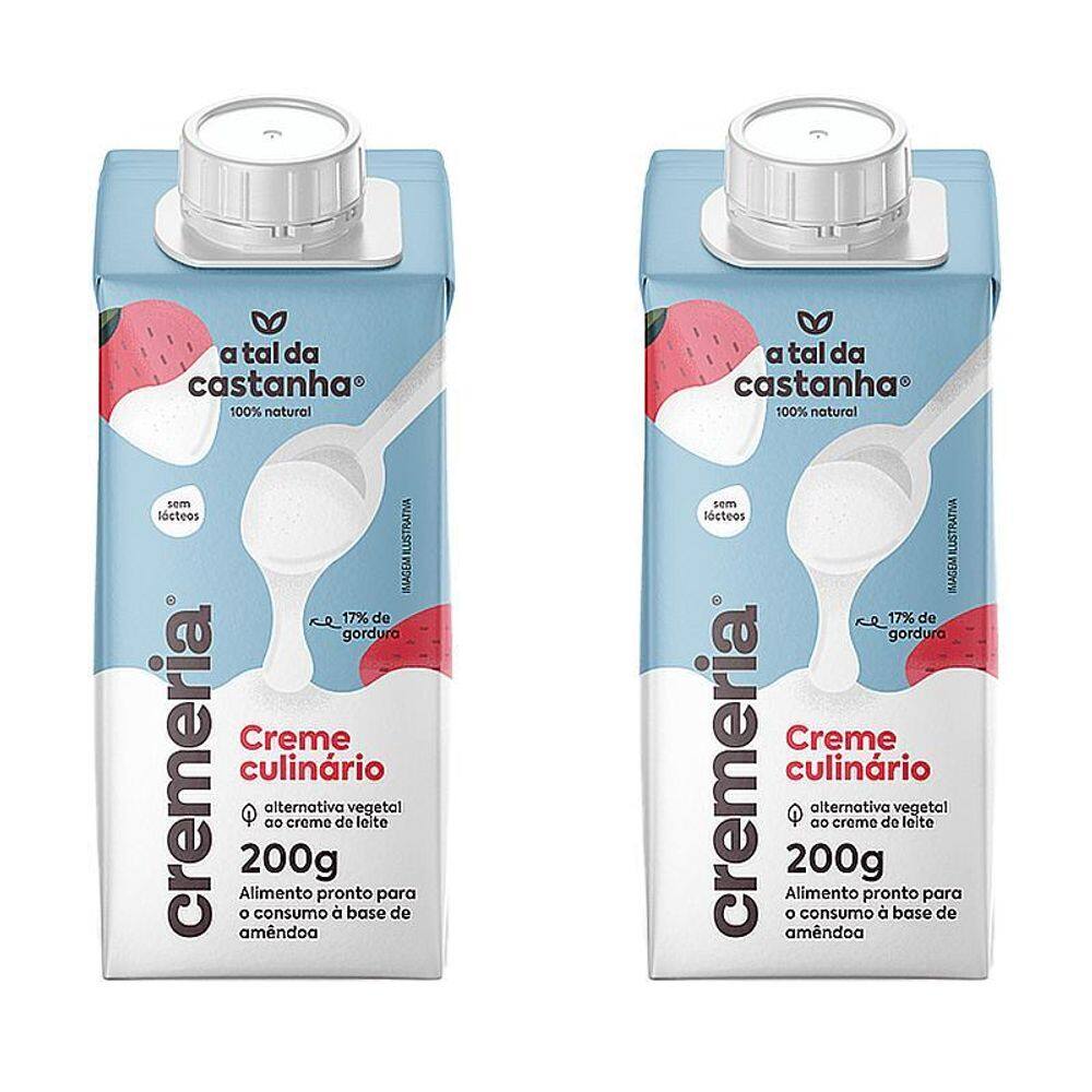 Kit 2X: Creme Culinário Vegetal Cremeria A Tal Da Castanha
