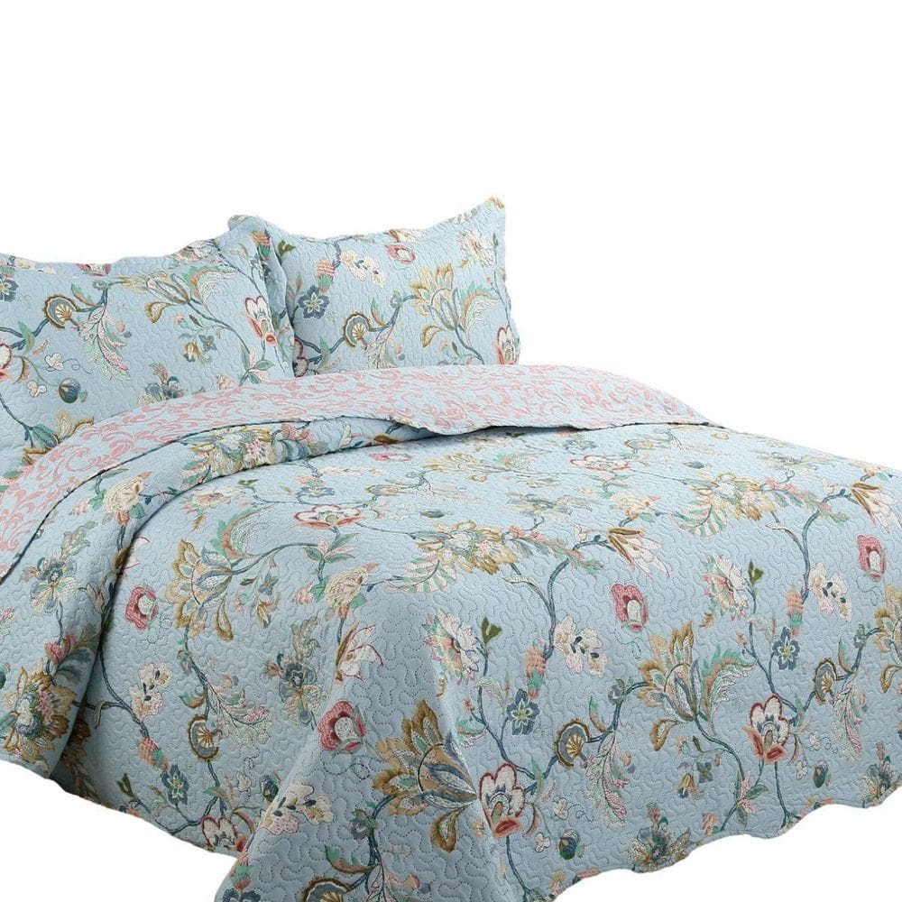 Colcha Cama King Cobre Leito 3 Peças Dupla Face Malta 08