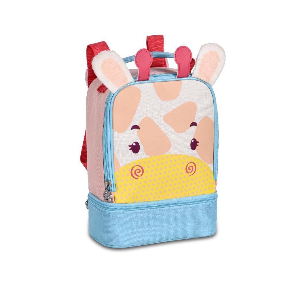 Lancheira Infantil Escolar Térmica Bichinhos Zebra Girafa