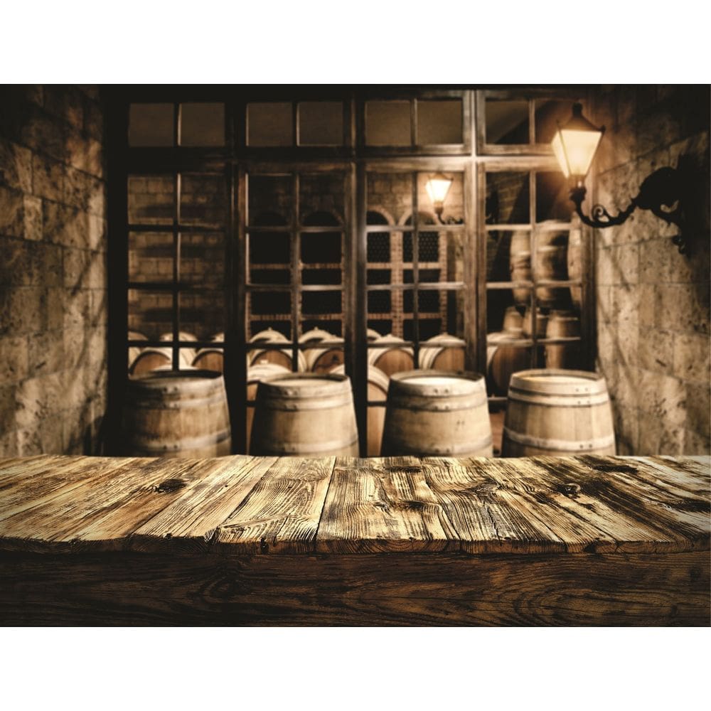Fundo Fotográfico Em Tecido Barril De Vinho 2,60X1,50.