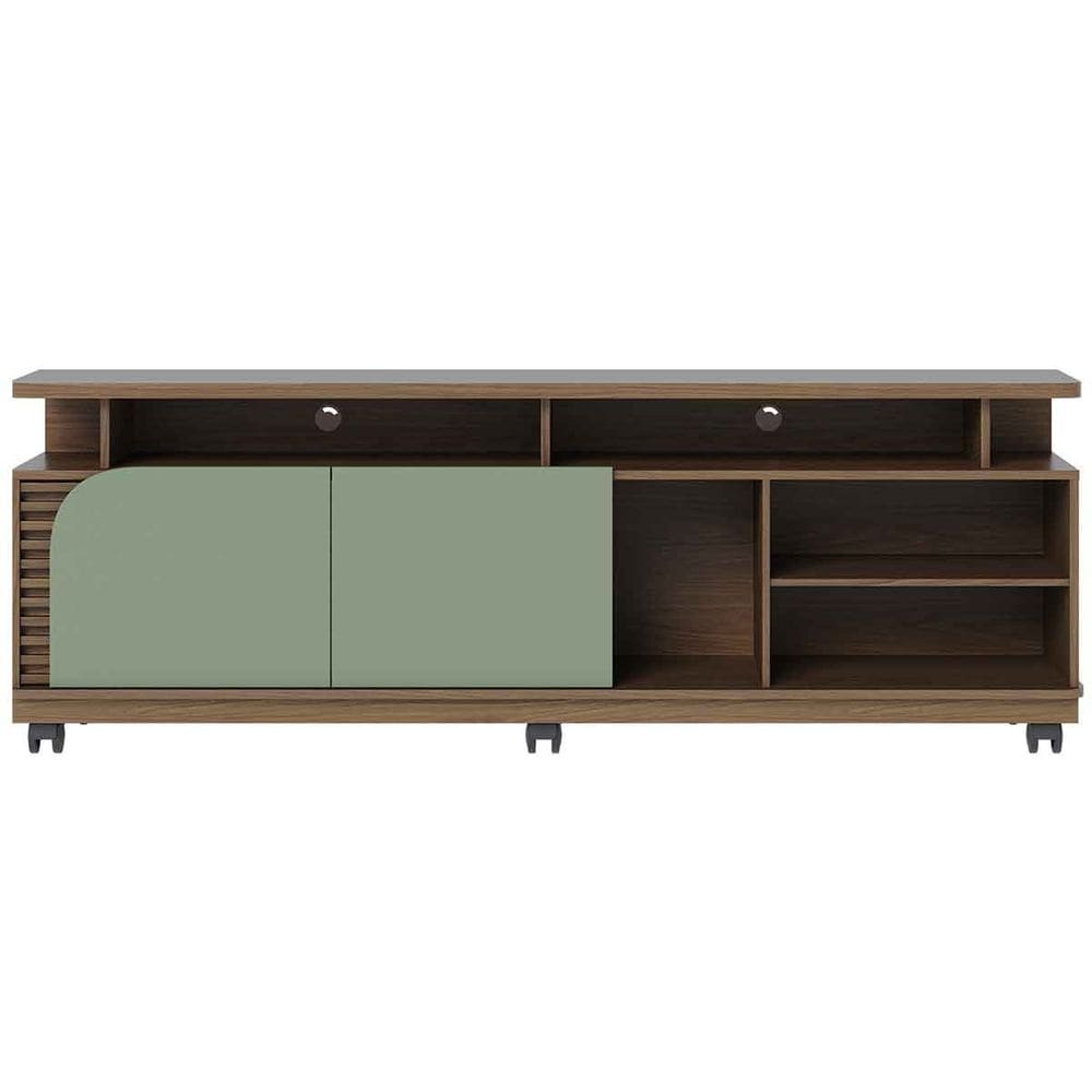 Rack Bancada Jureli 2 Portas 5 Nichos TV até 75" Polegadas