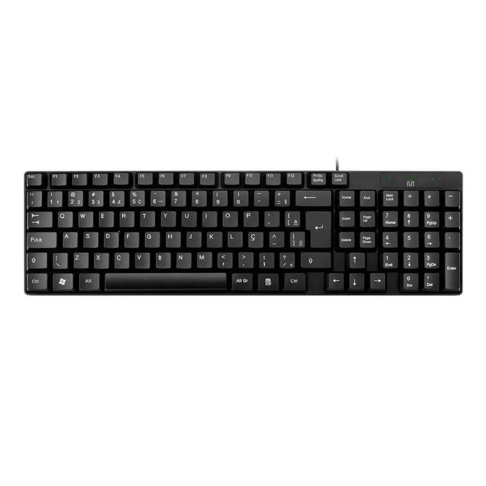 Teclado Compacto TF100 Com Fio 120cm Preto Multi