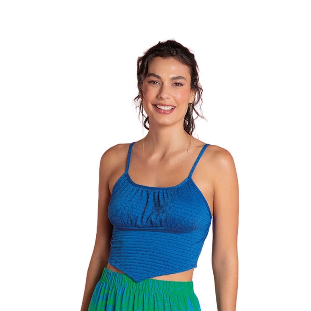 Blusa Feminina Alça Anarruga Lisa