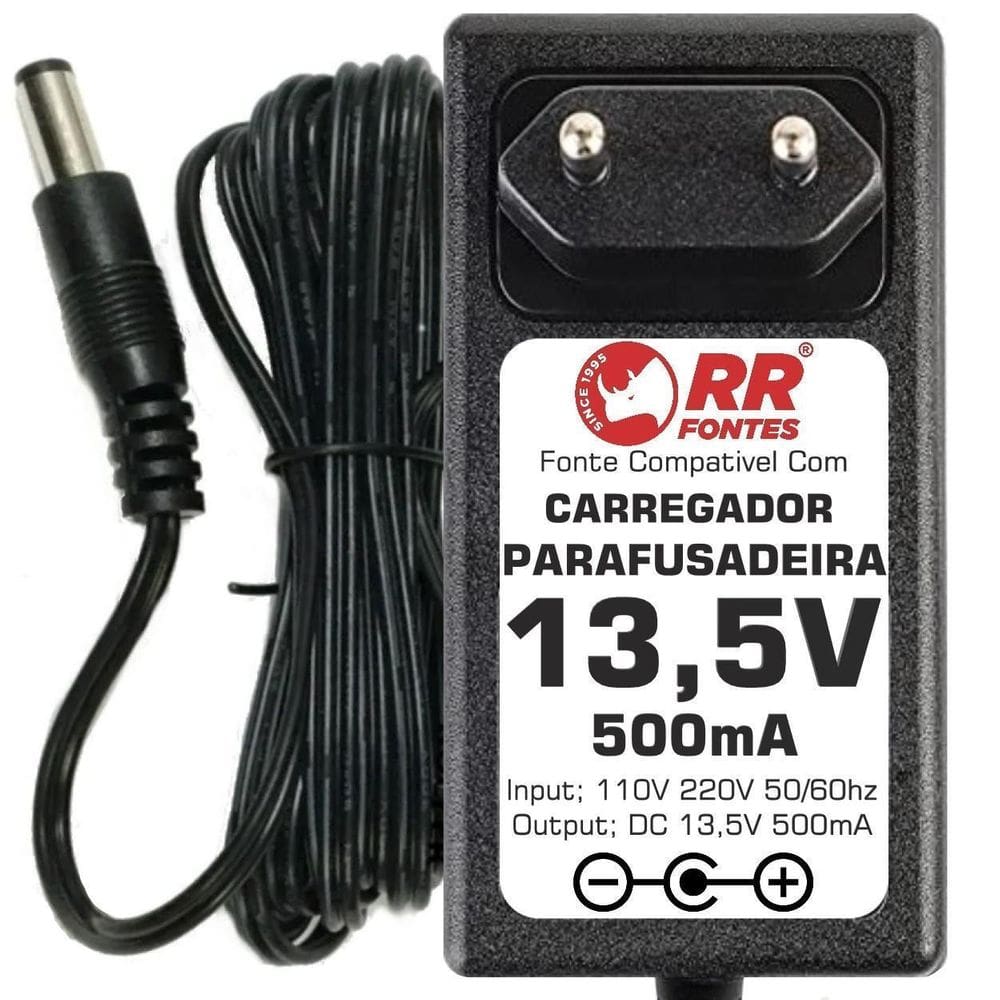 Carregador Fonte 13,5V Para Parafusadeira Multilaser Philips