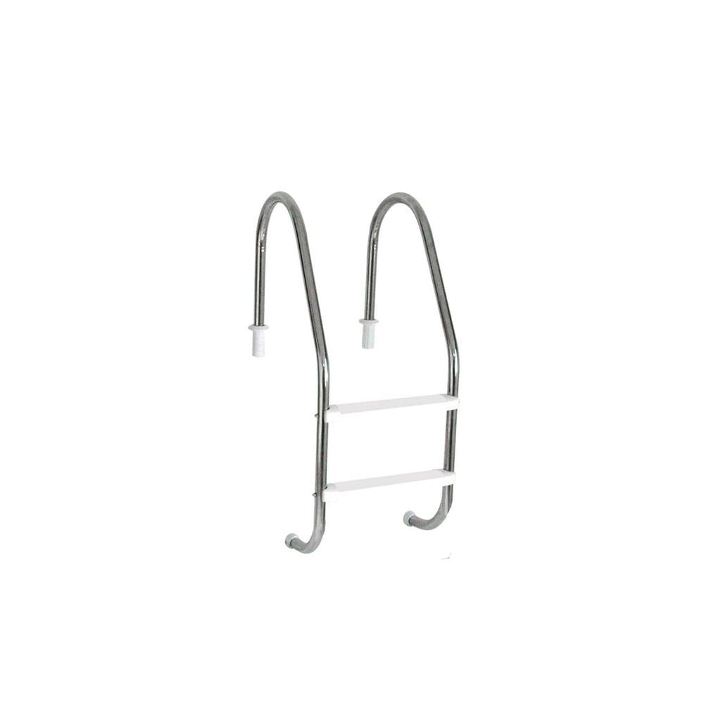 Escada para Piscina Tradicional 1 1/2” em Aço Inox 2 Degraus Anatômicos em ABS - Sodramar