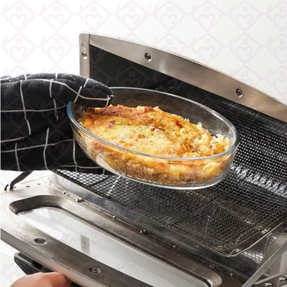 Kit 2 Forma De Vidro Assadeira 2,4L Forno Assados Bolo Frango