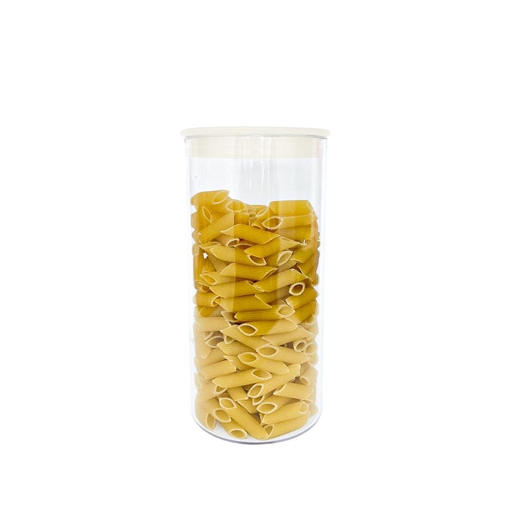 Pote Slim Hermético Acrílico 1400ml Alimentos Mantimentos Cozinha Bandeja Transparente