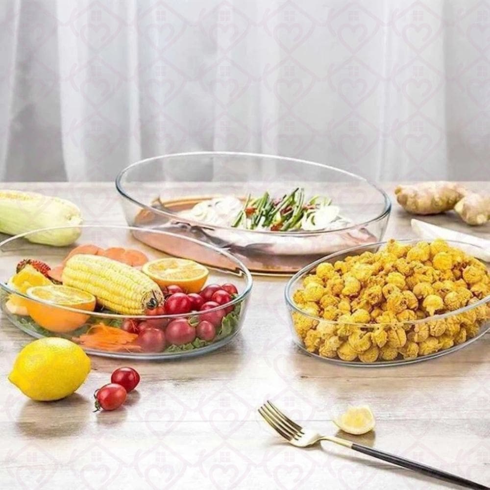 Kit 1 Forma De Vidro Assadeira 2,4L Forno Assados Bolo Frango