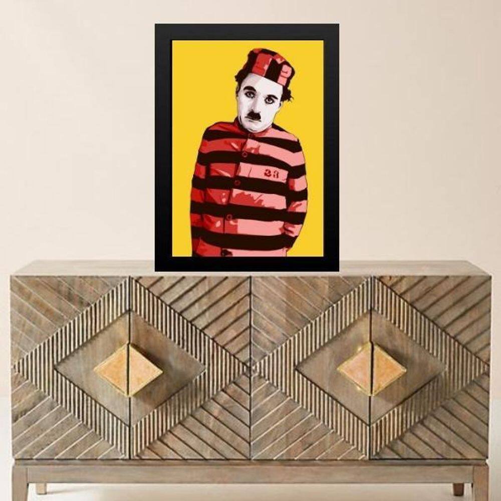 Quadro Charlie Chaplin Presidiário 33X24Cm