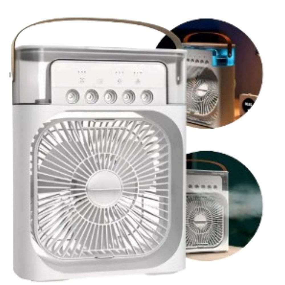 Portátil Mini Branco Para Mesa Ventilador