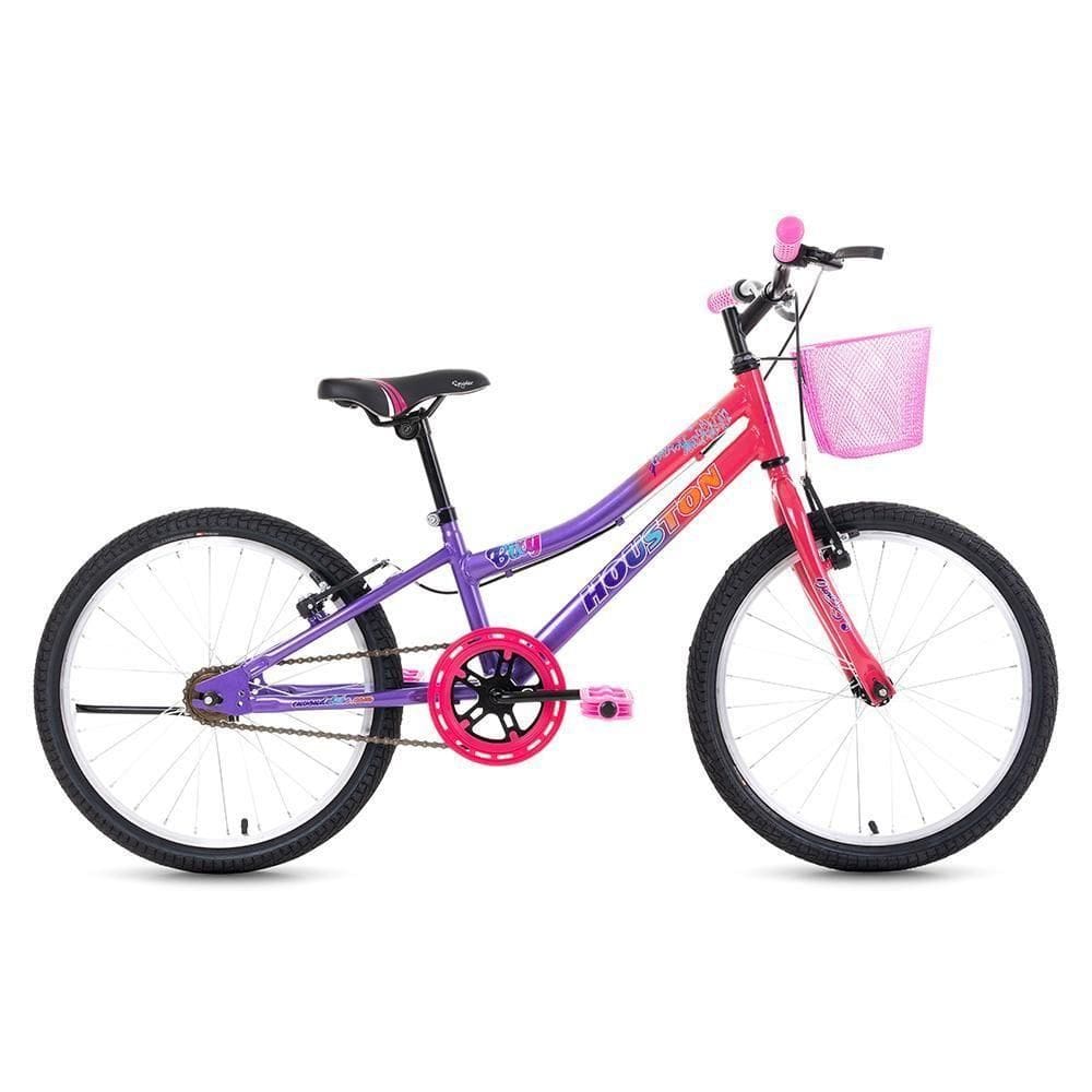 Bicicleta Houston Bixy Aro-20 Freios V-brake Rosa E Roxo