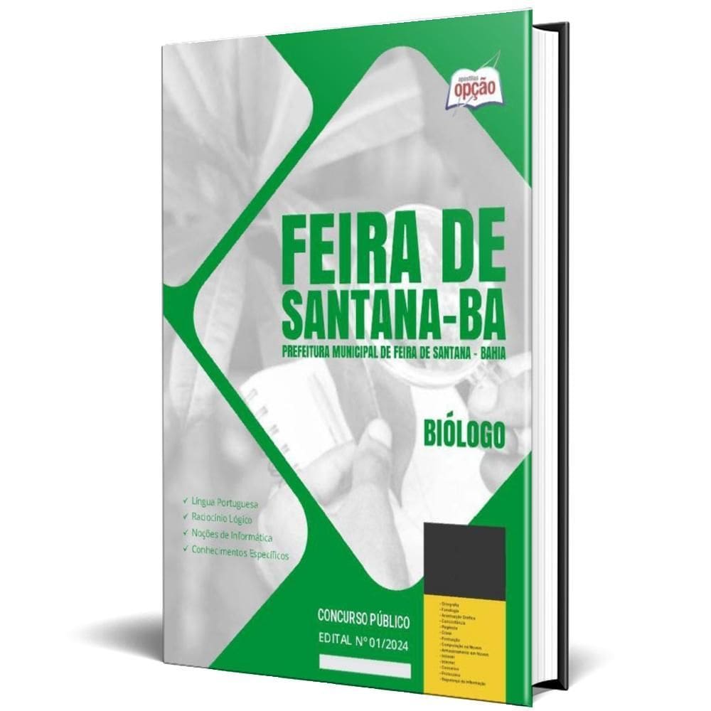 Apostila Prefeitura De Feira De Santana Ba 2024 - Biólogo