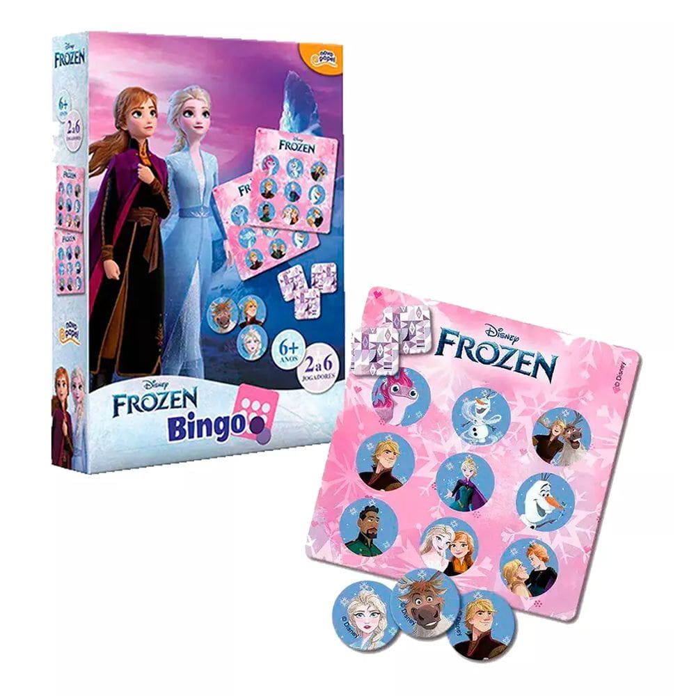 Jogo Bingo Frozen Infantil Disney 24 Peças Toyster