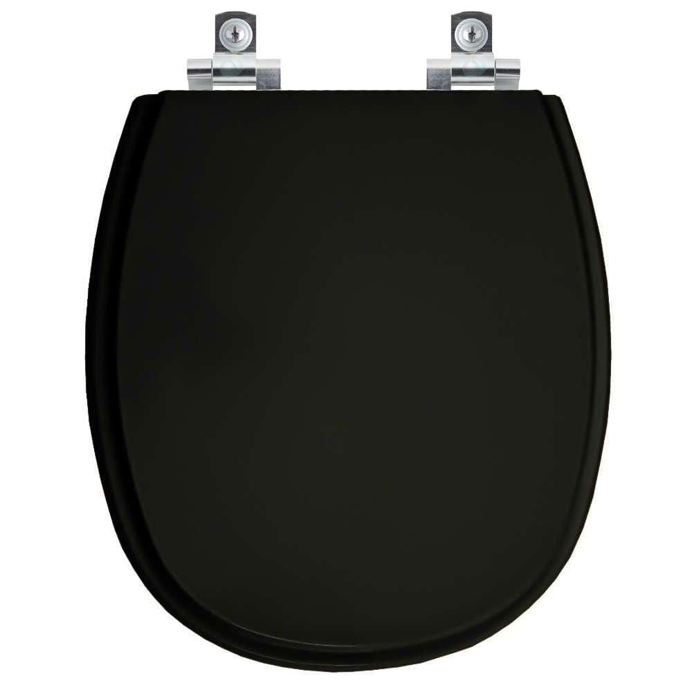 Assento Sanitário Soft Close Alamo Preto para vaso Santa Clara