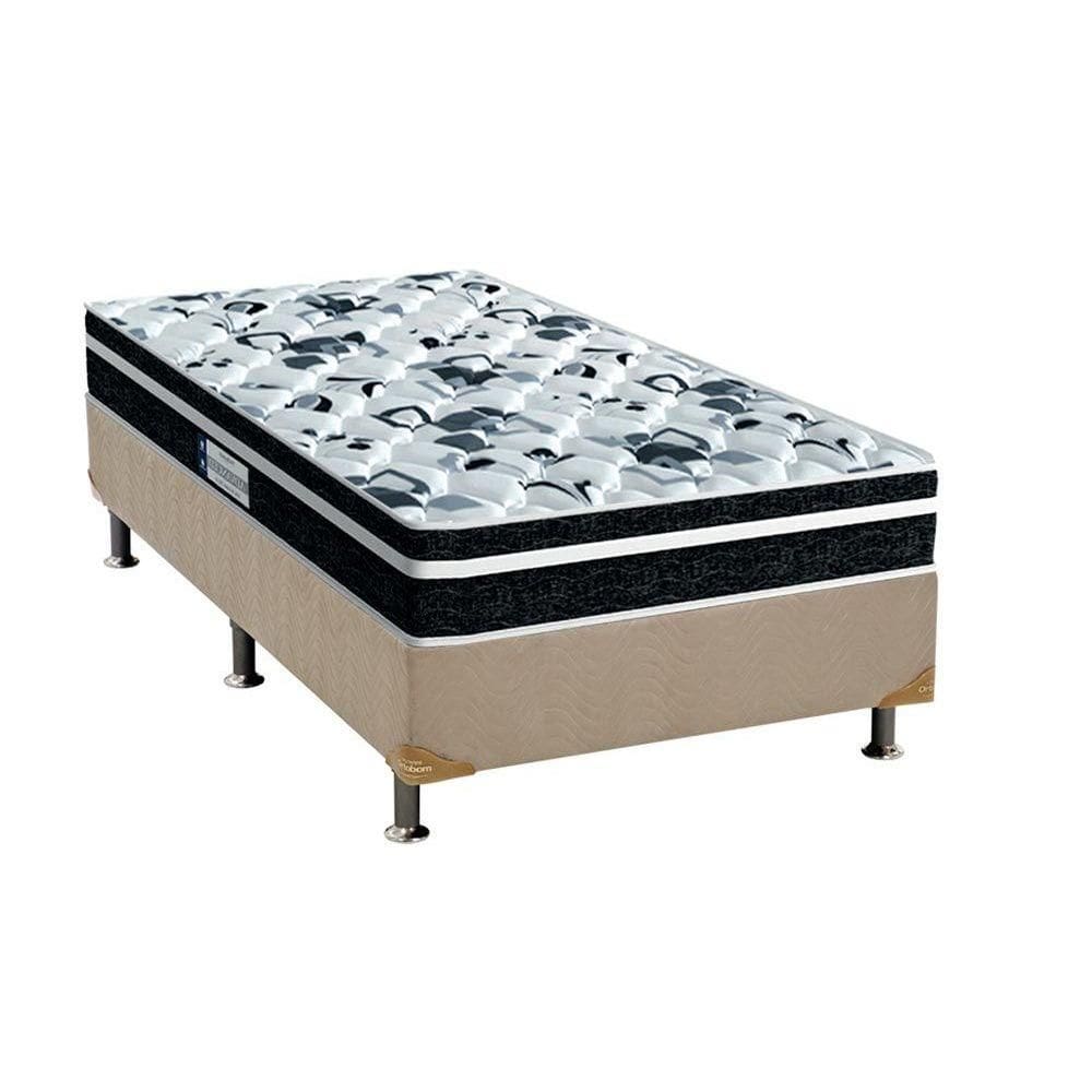 Cama Box Solteiro: Colchão Anatômico Probel D45/EP ProDormir Advanced Tech2000 Plus + Base CRC Suede Clean(88x188)