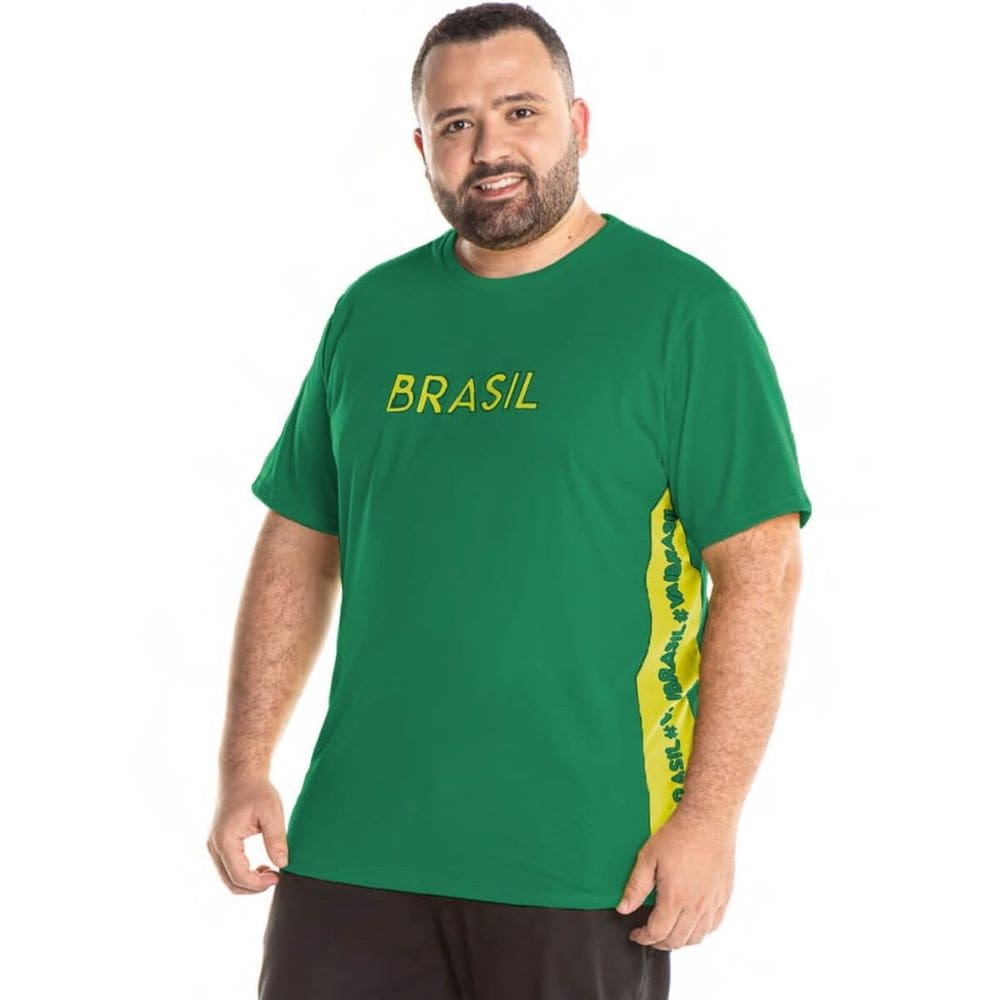 Camiseta do Brasil Plus Recorte Lateral