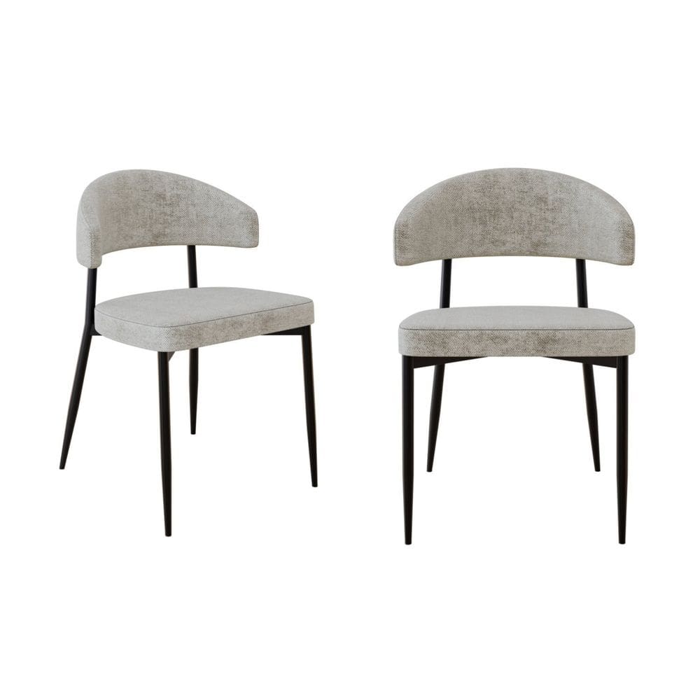 Cadeira Bless Fixa com 4 Pés 55 X 52,5 X 77,5 Cm com 2 Unidades Off White/Preto