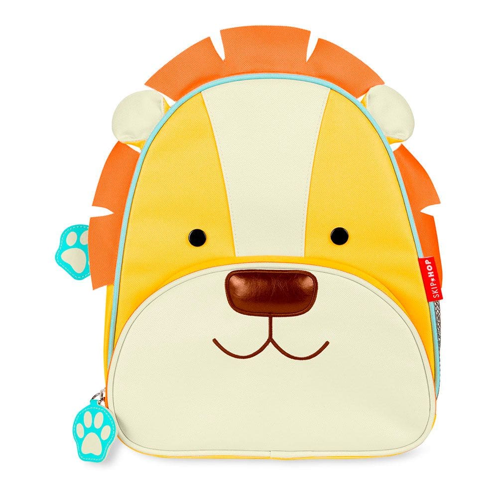 Mochila Infantil Leão Zoo Skip Hop Espaçoso e Forro Fácil de Limpar