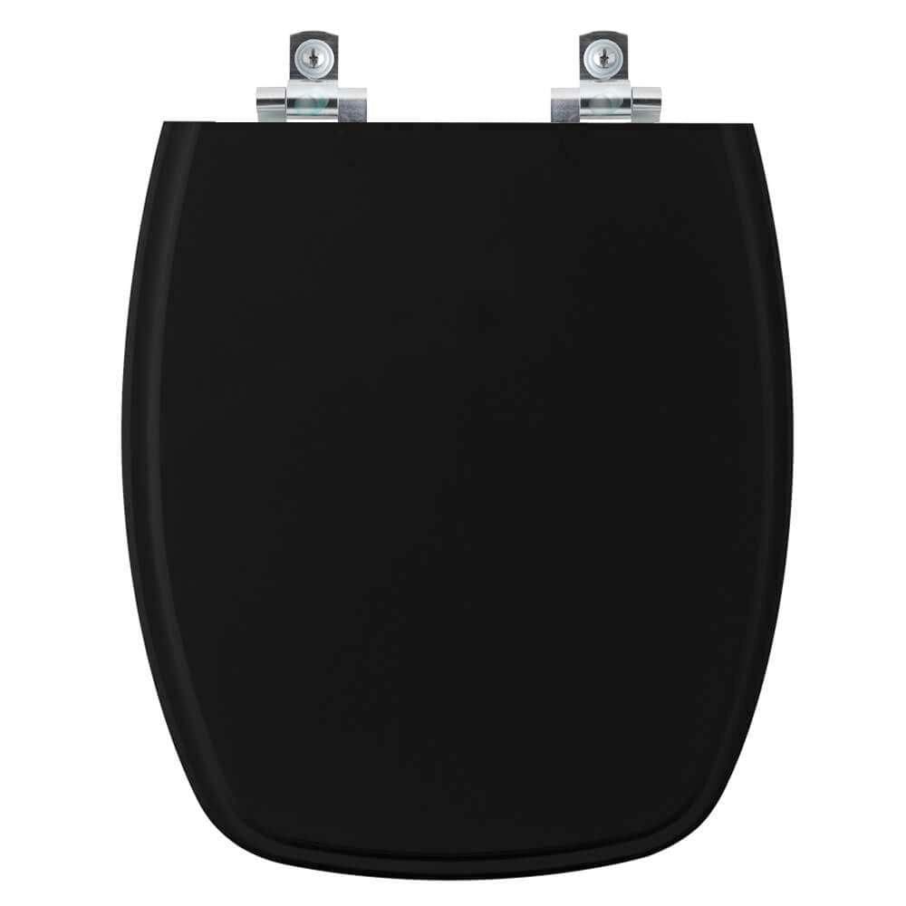 Assento Sanitário com Amortecedor Viseu Preto para vaso Luzarte