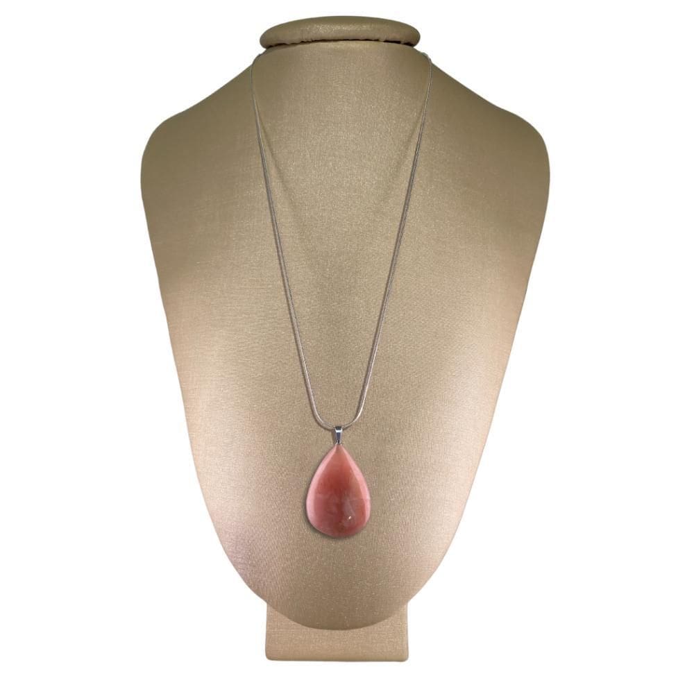 Colar Prata 925 Rabo De Rato Opala Rosa Gota - Ponte Vecchio