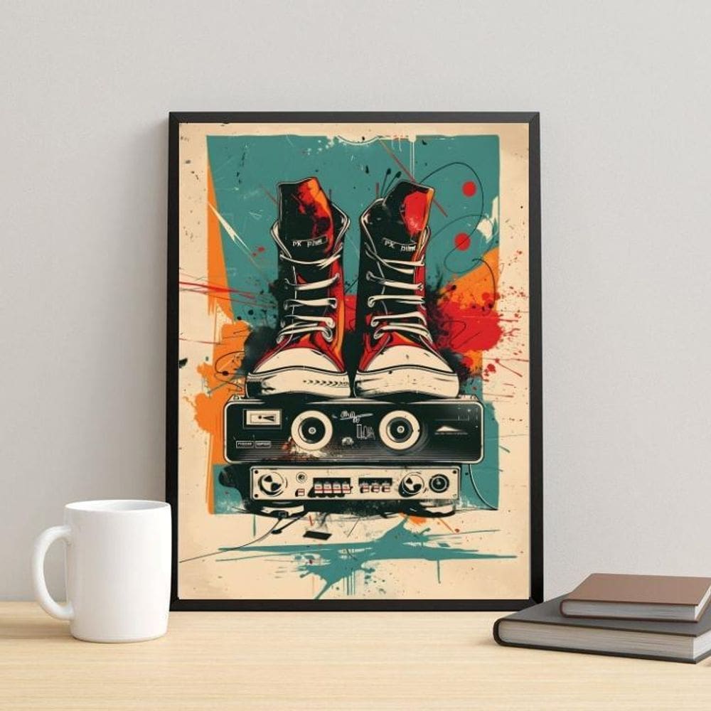 Quadro Decorativo Arte Hip-Hop 33X24Cm