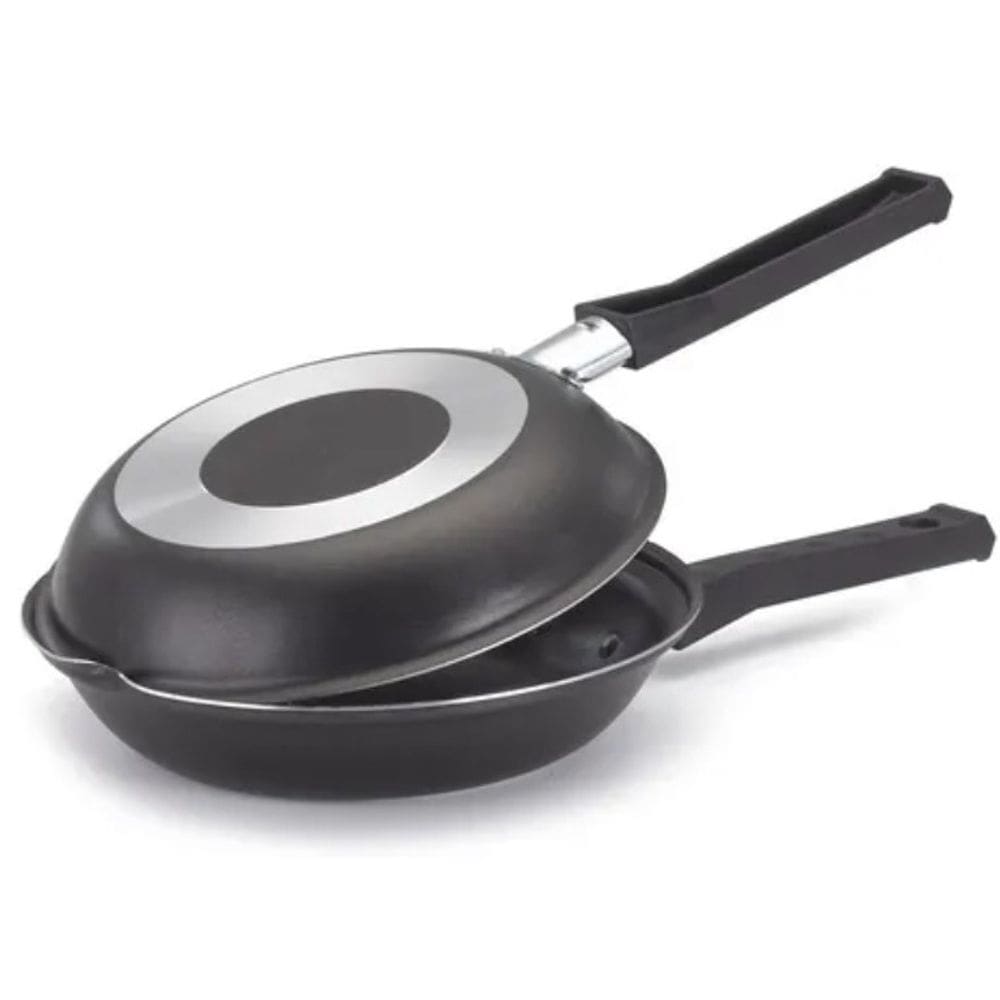 Omeleteira Antiaderente Dupla 18cm Preta Teflon