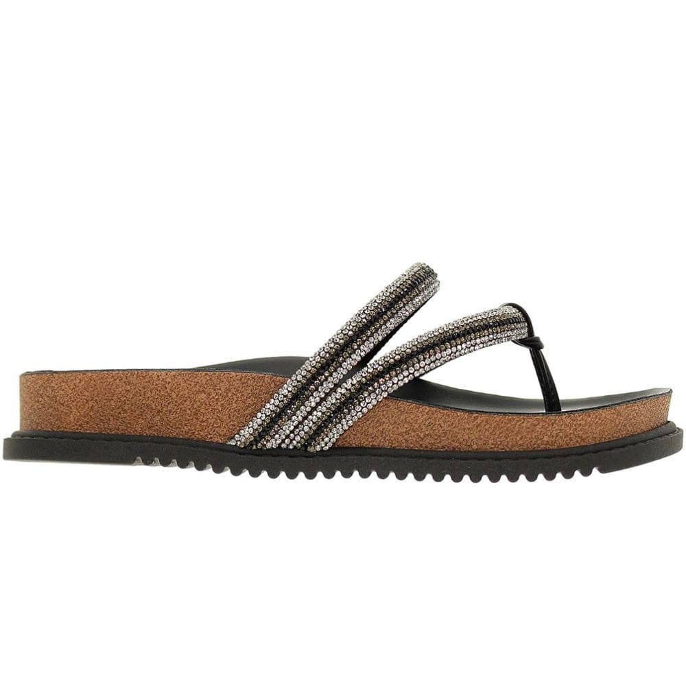 Tamanco Dedo Feminino Casual Dia a Dia com Strass Ultra Conforto Beira Rio 8524.107