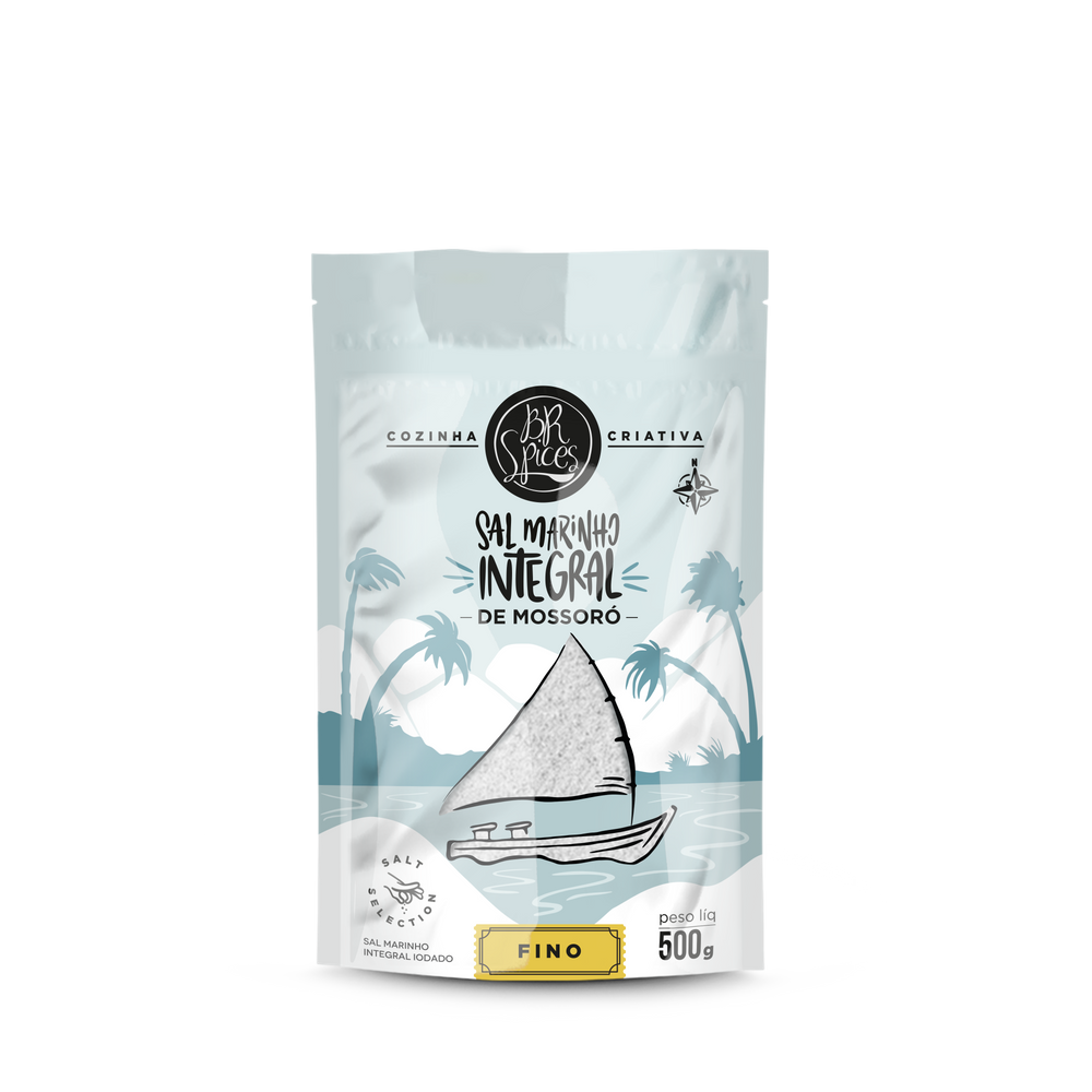 Sal Marinho BR Spices Integral De Mossoró Fino Pouch 500G