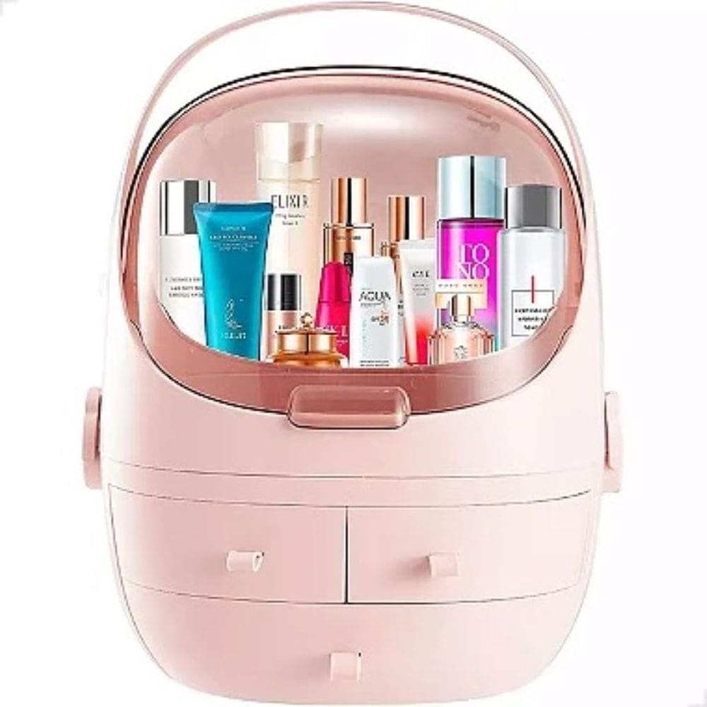 Caixa Organizadora De Maquiagem Cosméticos Lorben Rosa