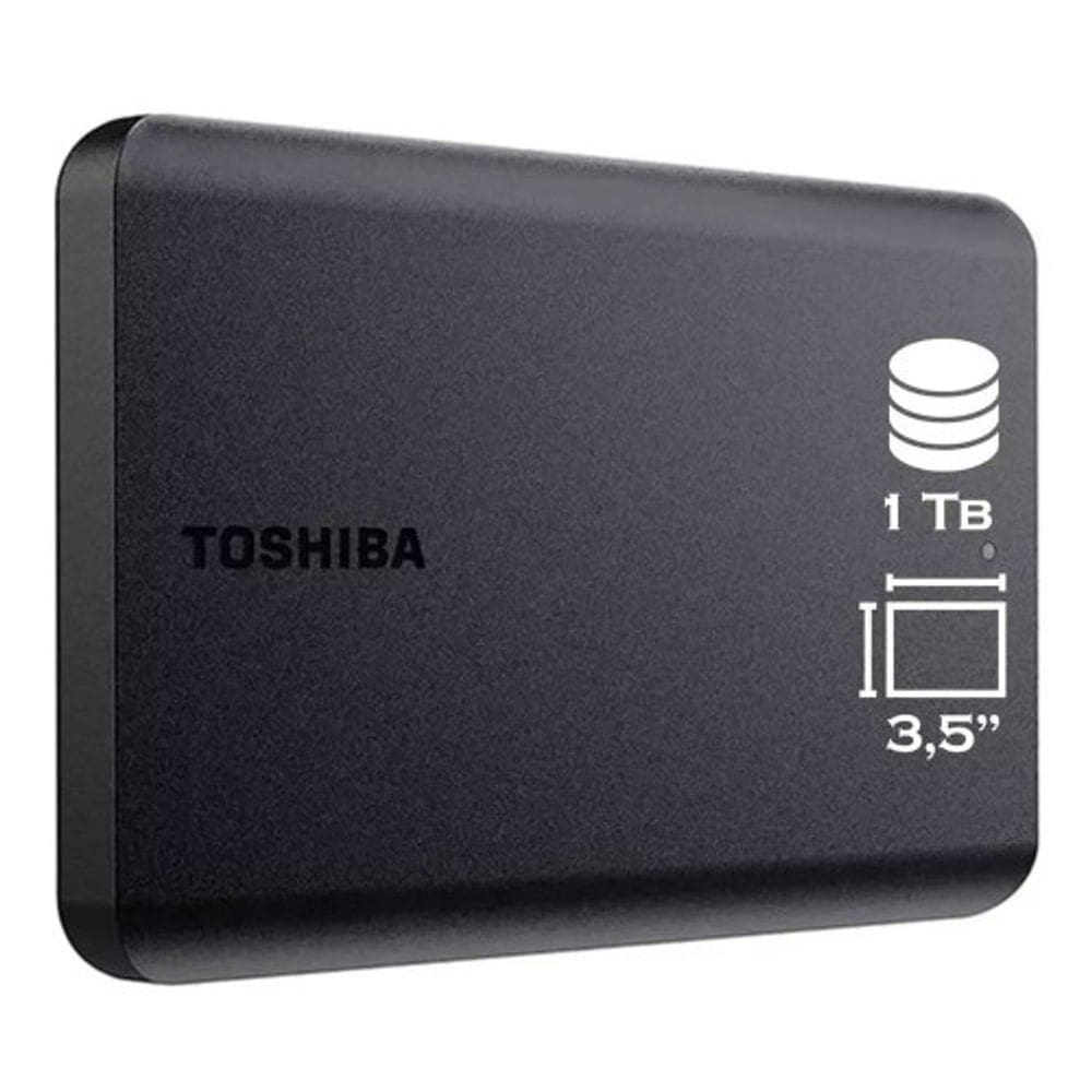 HD 1TB Externo Portátil Toshiba Canvio Preto USB 3.0 HDTB510XK3AA