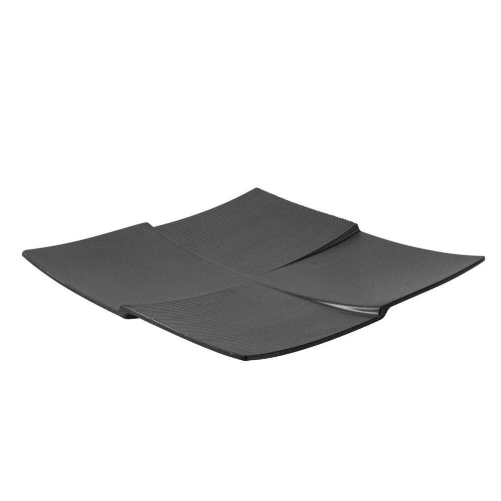 Prato Quadrado 28cm Melamina 100% Profissional Gourmet Mix Preto