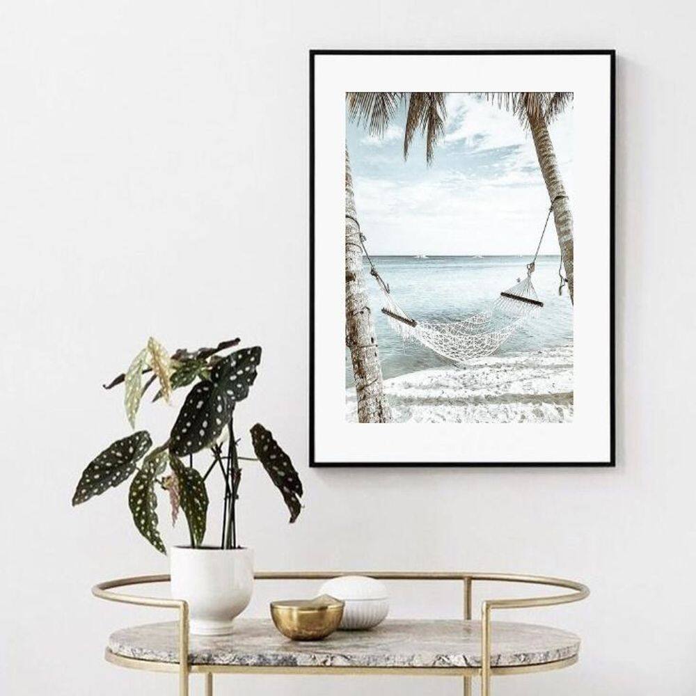 Quadro Rede Na Praia - 60X48Cm