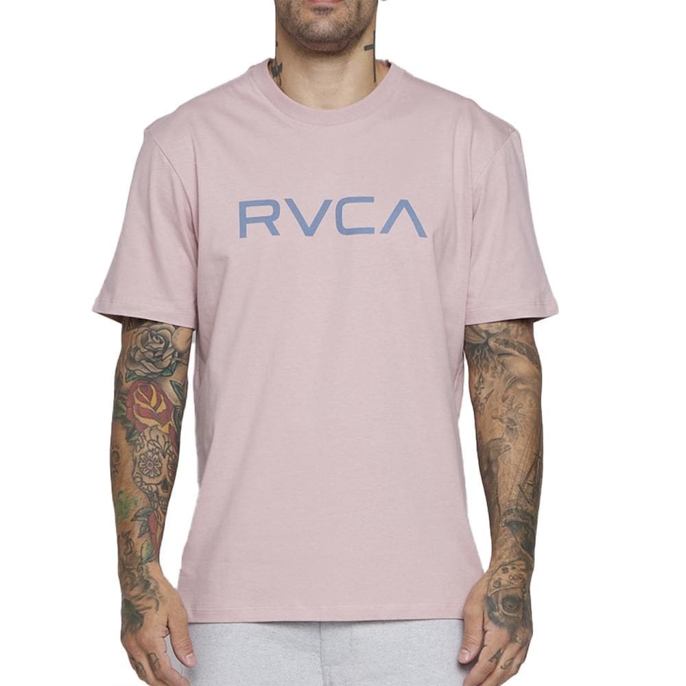 Camiseta RVCA Big RVCA Colors SM25 Masculina Rosa Claro