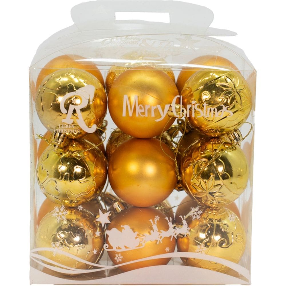 Kit 18 Bolas Árvore De Natal Maleta Decoração Natalina 55mm