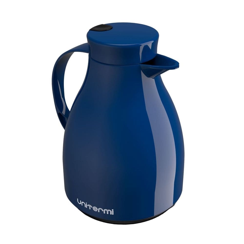 Garrafa Térmica De Mesa Paris Azul 1L Bule Gatilho Chá Café