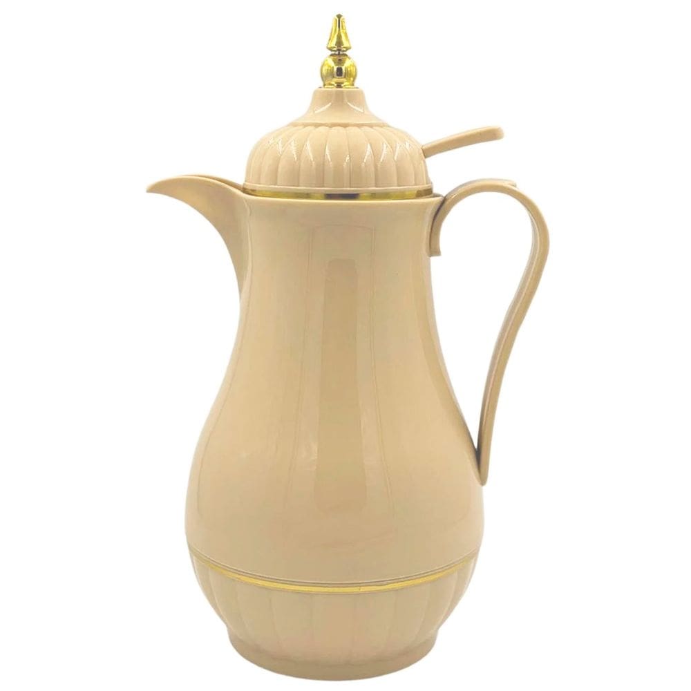 Garrafa Térmica Arábica Luxuosa Vintage Bege 1L Café Bule